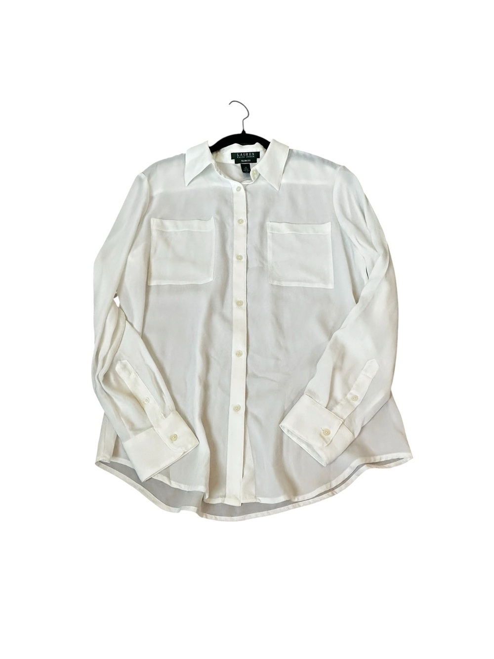 Lauren Ralph Lauren Slim Fit Blouse Long Sleeve Minimalist Timeless Classic